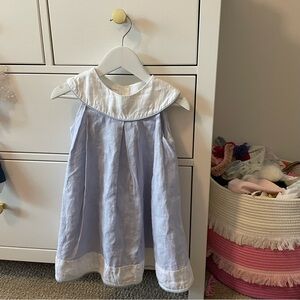 Jack & Teddy Blue and White Lined Dress Size 3T